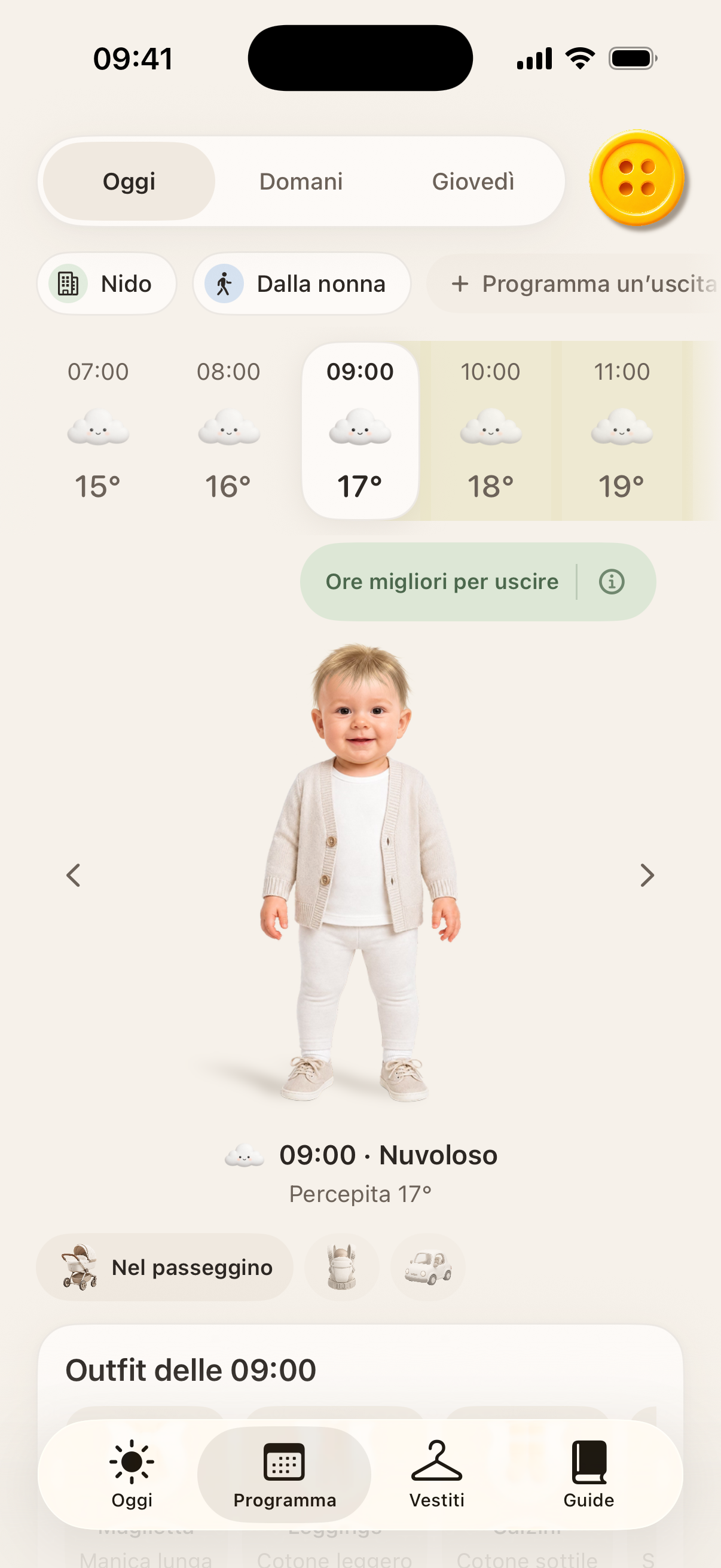 Uscite salvate in Button: il nido e la visita dalla nonna