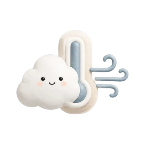 The feels-like temperature card in Button