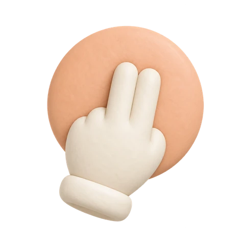 A clay hand resting flat fingers on skin