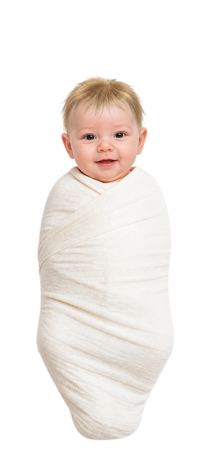 La ropa para dormir: pelele y muselina para envolver